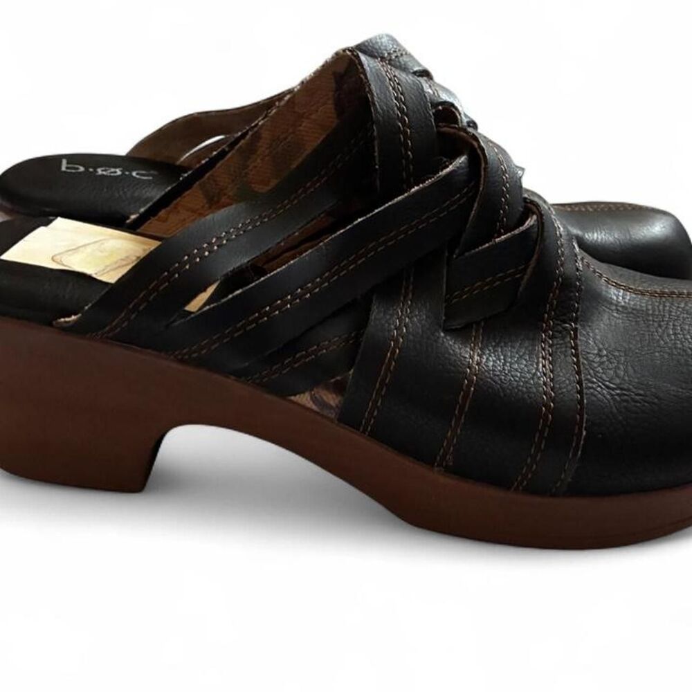 Boc Women's Brown and Black Clogs - Picture 4 of 8
